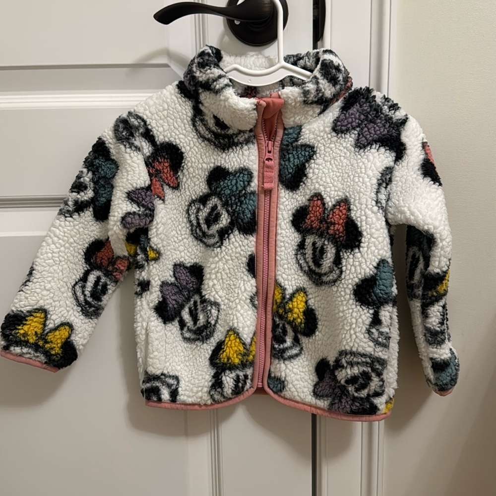 Disney Minnie Mouse Sherpa Zip Up Jacket
